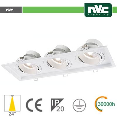 Incasso Multi lampada - 27w (3x9w) 4000k 2160lm 24°