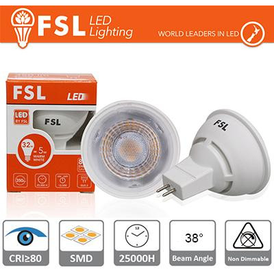 MR16 Lampadina LED - 6W 6500K 520LM 38º CRI80   DC 12V