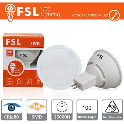 MR16 Lampadina LED - 6W 3000K 500LM 100º CRI80 DC 12V