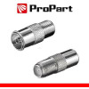 Adattatore antenna TV 75 Ω Presa F - Presa TV 9.5mm metallic