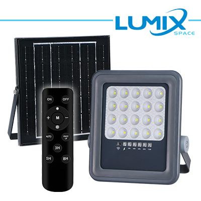 PROIETTORE SOLARE LED 100W + Crepuscolare