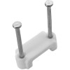 Clip fermacavo piatta con doppio chiodino 19mm 100pz