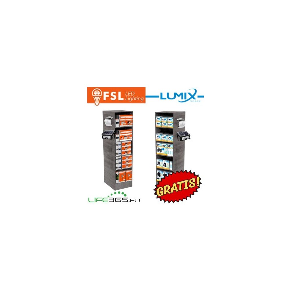Espositore da terra in legno FSL-LUMIX SPACE 40*50*150 cm