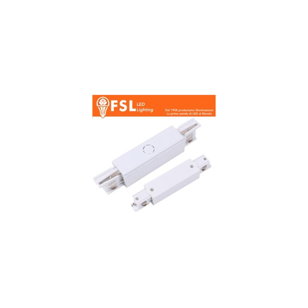 FSL Connettore Forma I per binario Trifase - Colore Bianco