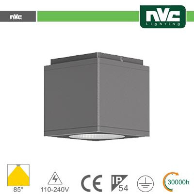 Downlight Cubo LED IP54 da soffitto - 8W 640lm 3000k 30°